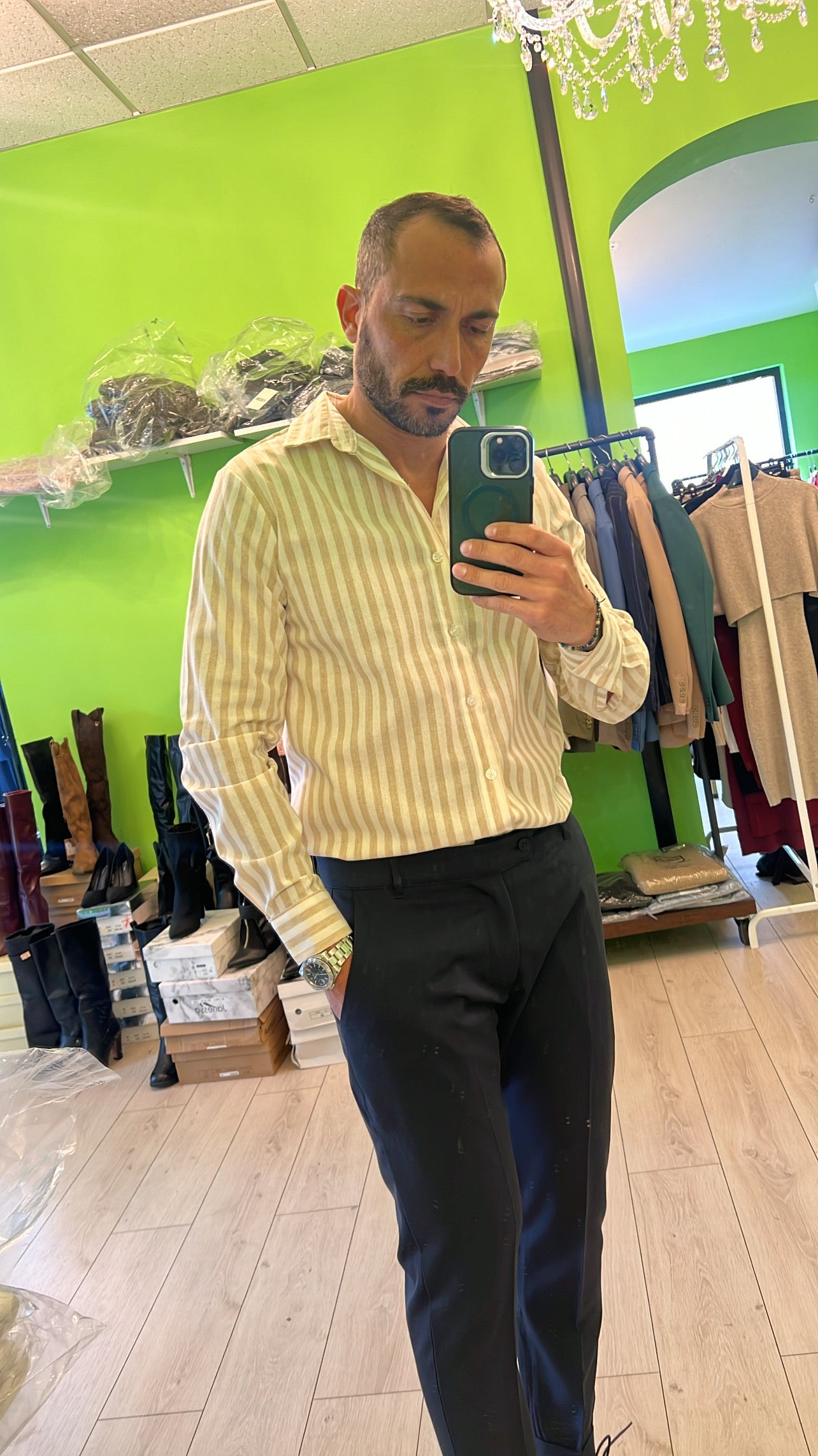 Camicia 100% cotone a righe