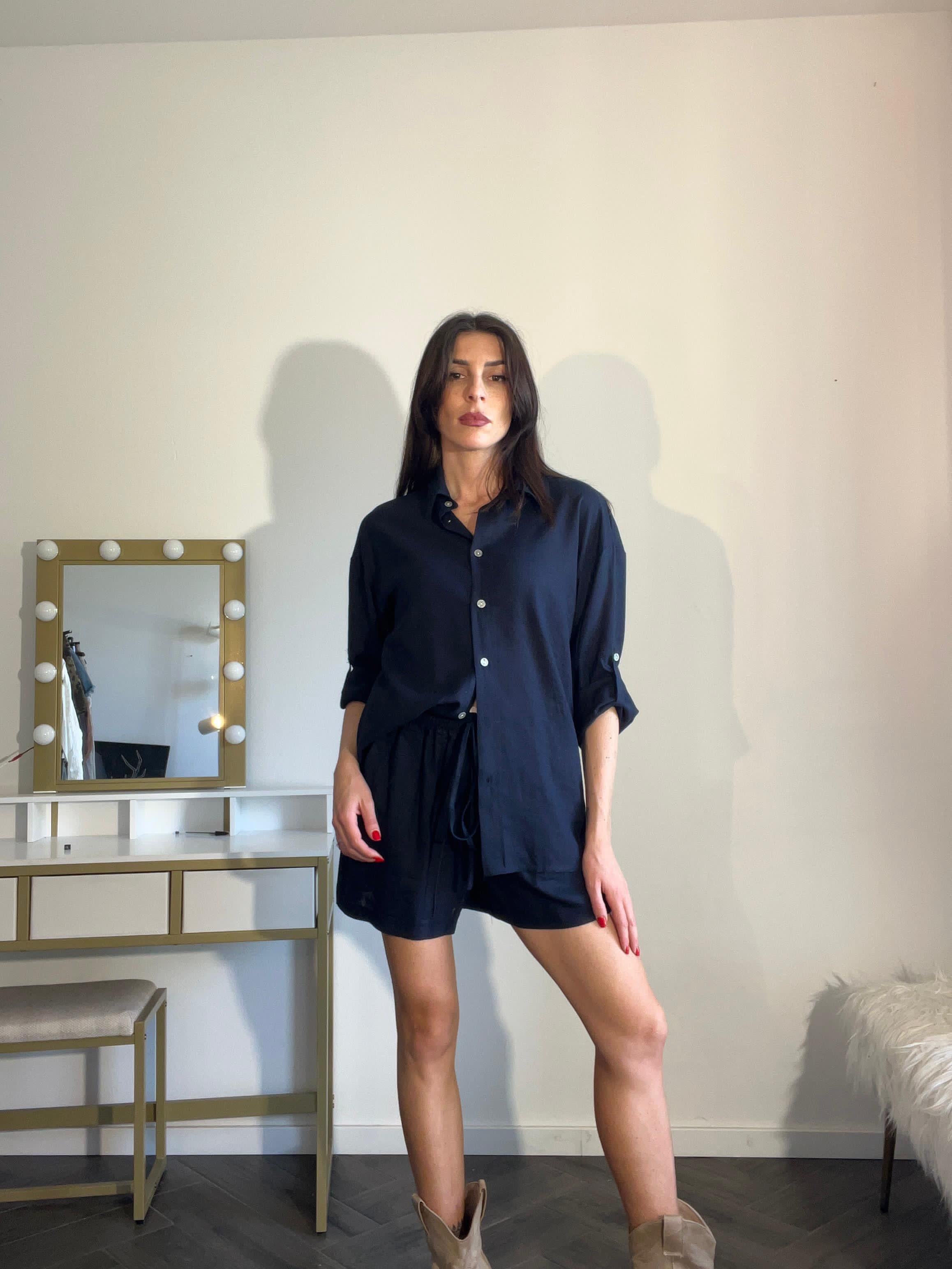 Completo viscosa lino con camicia over