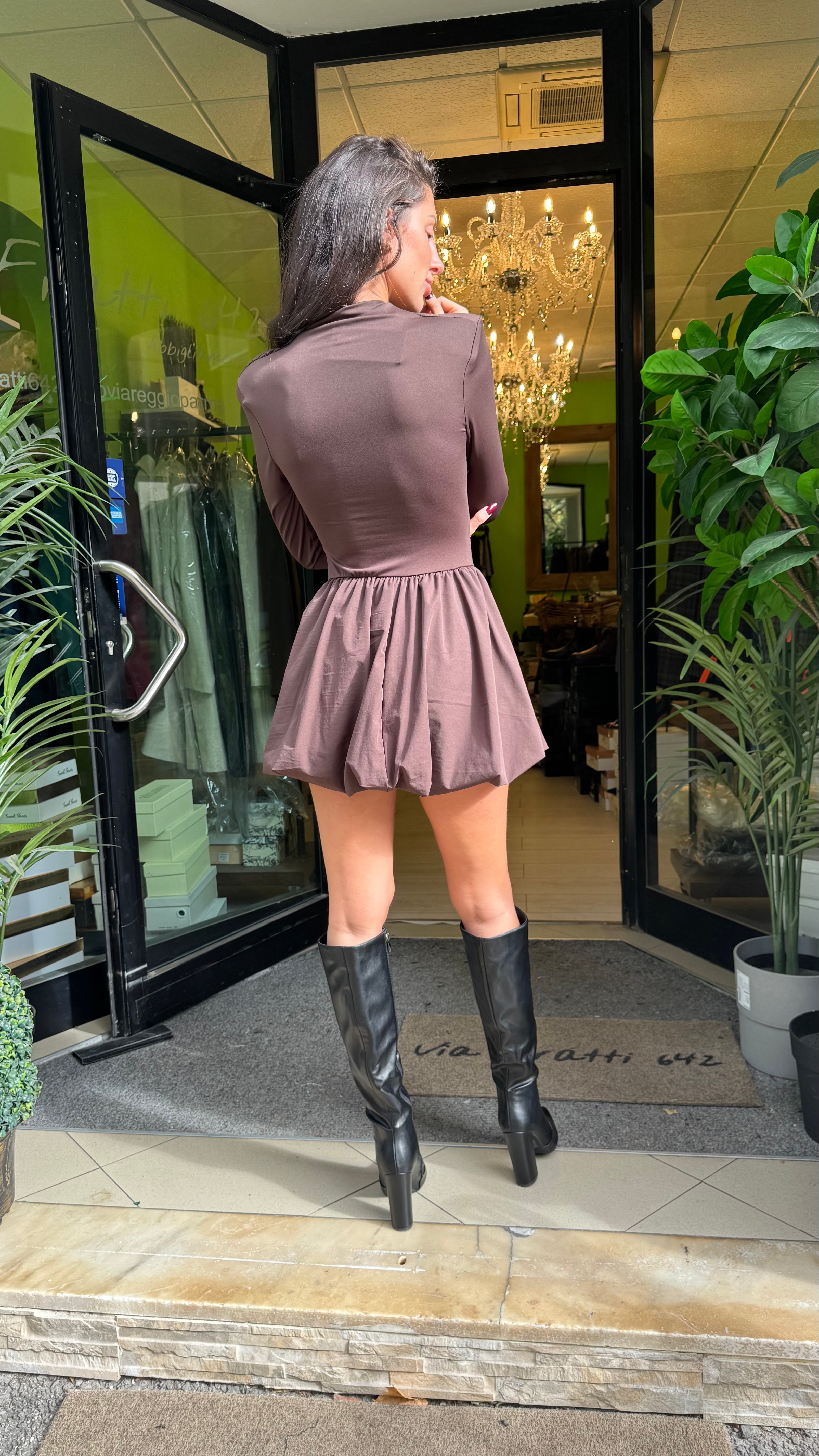 Abito gonna “palloncino” 3 colori disponibili