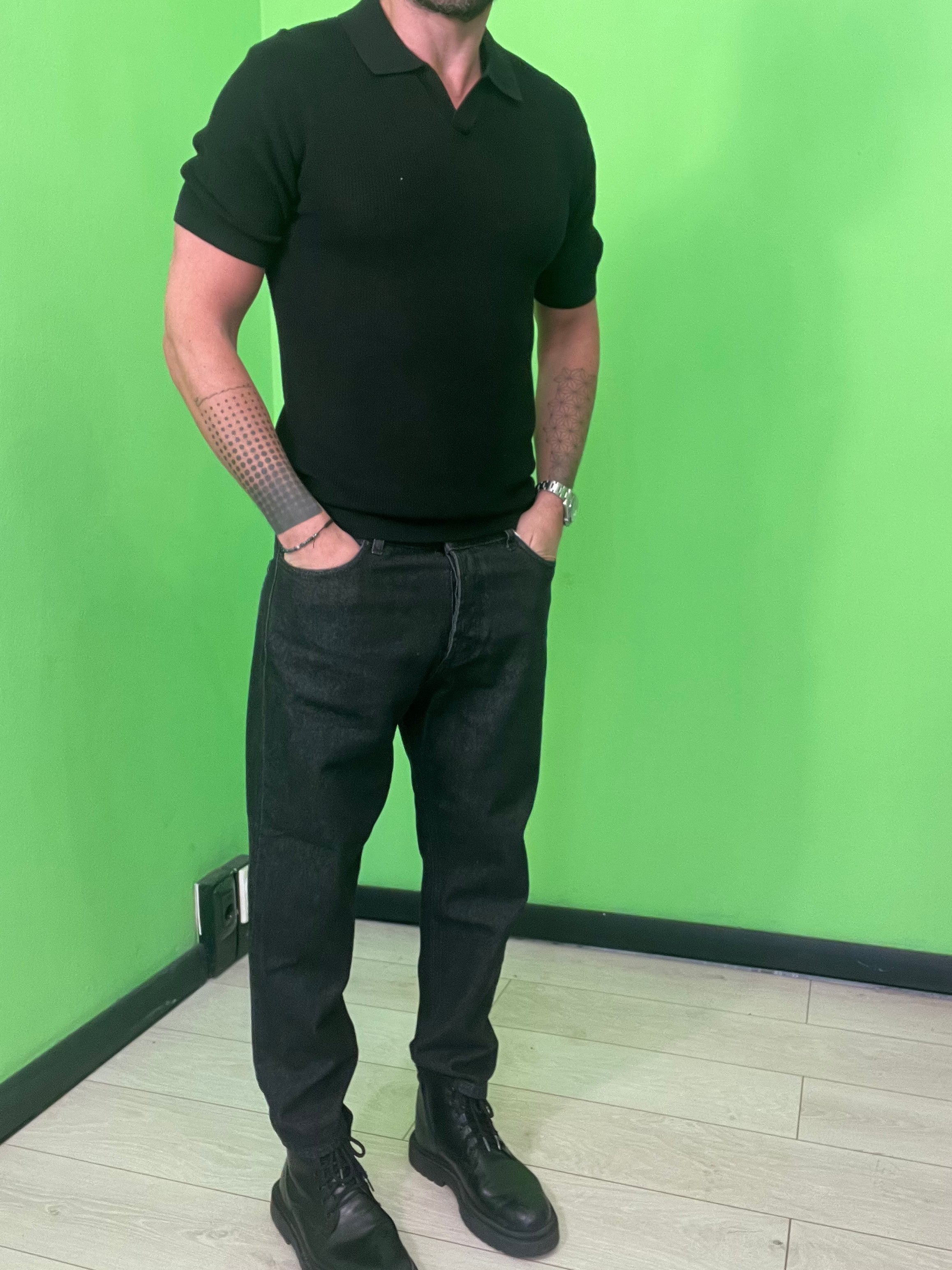 Jeans nero “Capri”