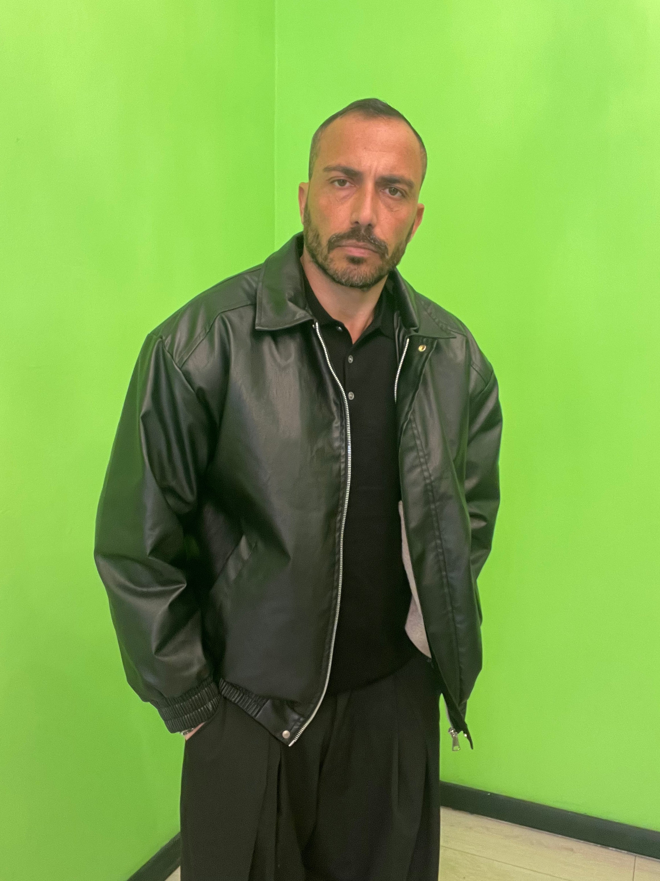 Bomber ecopelle con pelo dentro