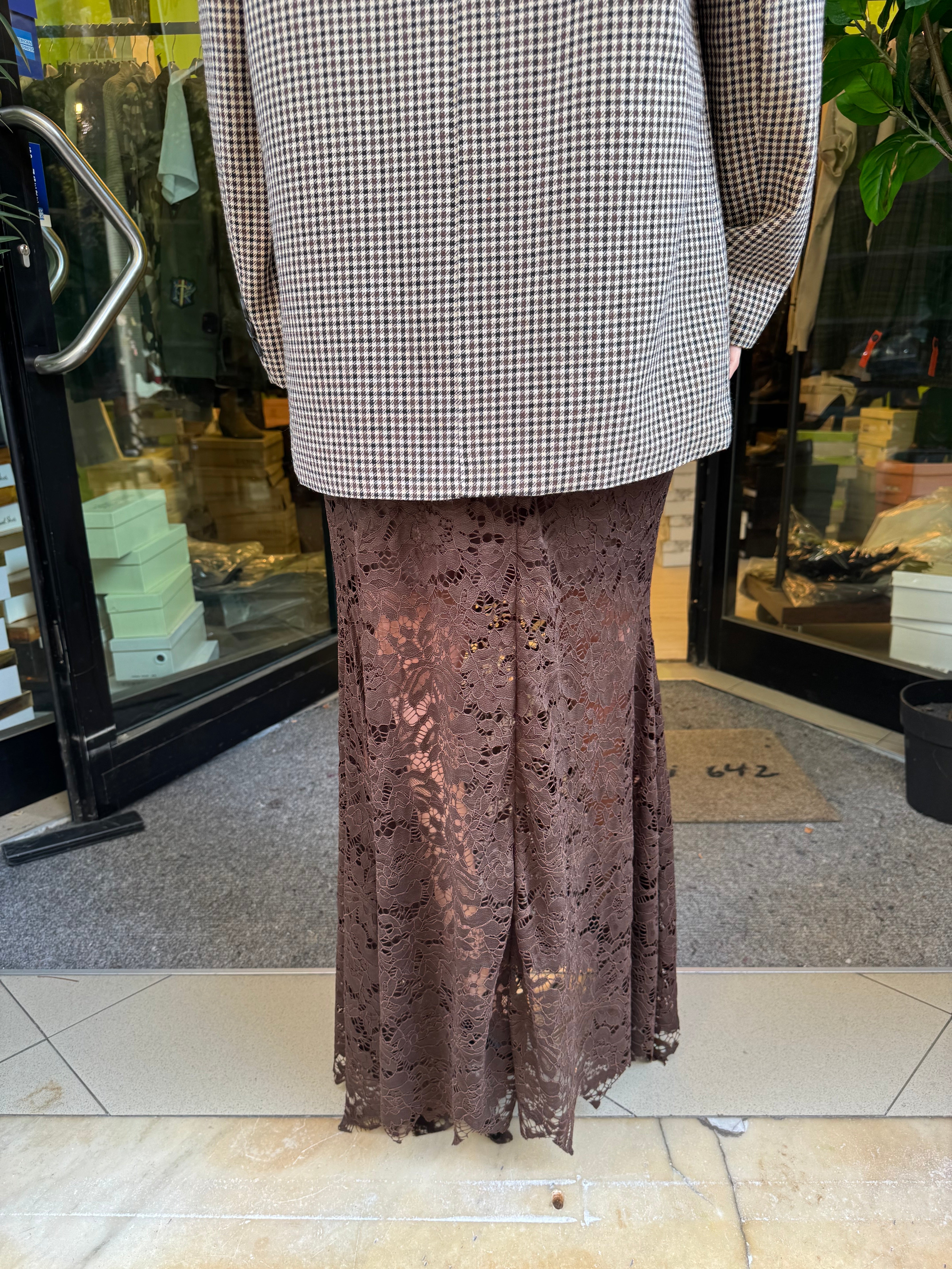 Gonna lunga in pizzo due colori