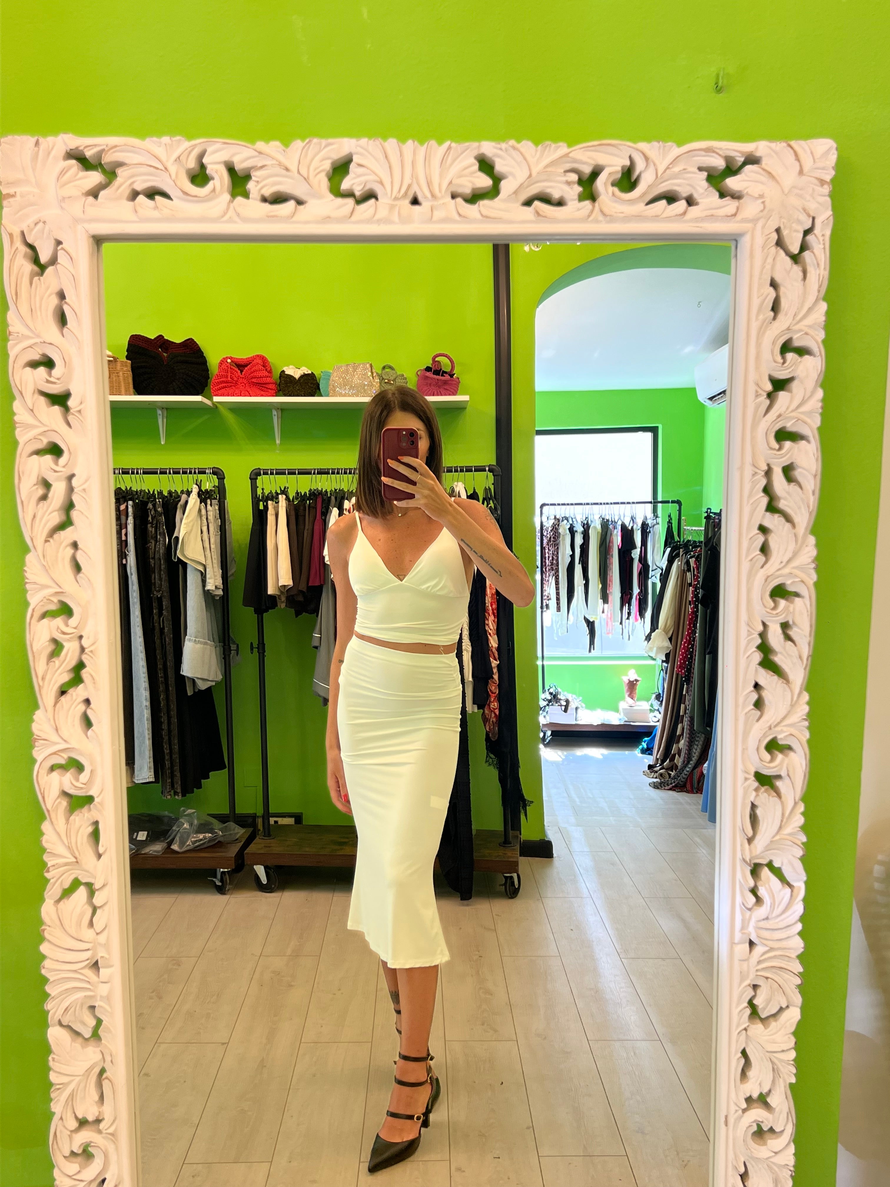 Coordinato gonna più top 3 colori