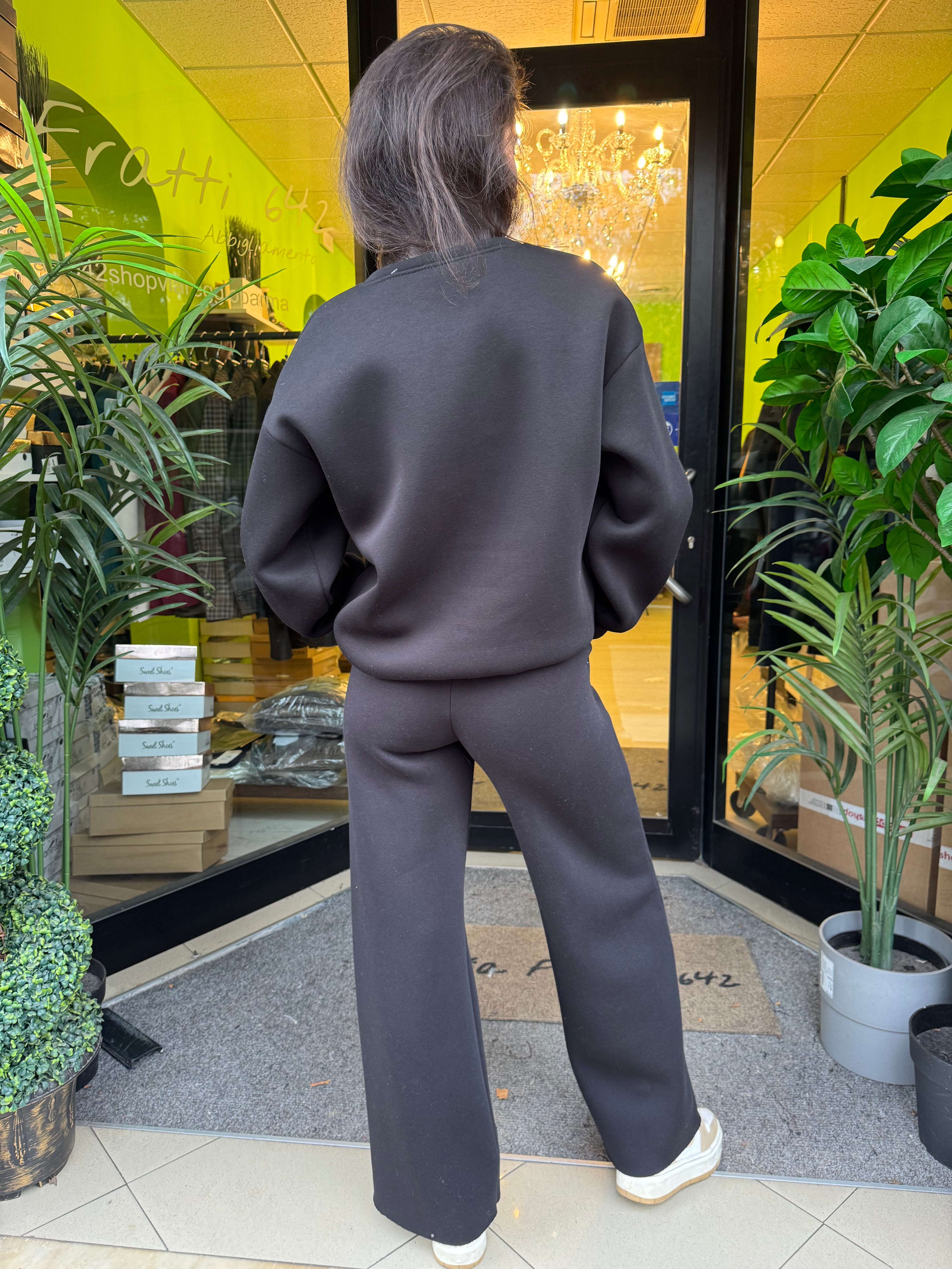 Tuta felpata con pull over 4 colori