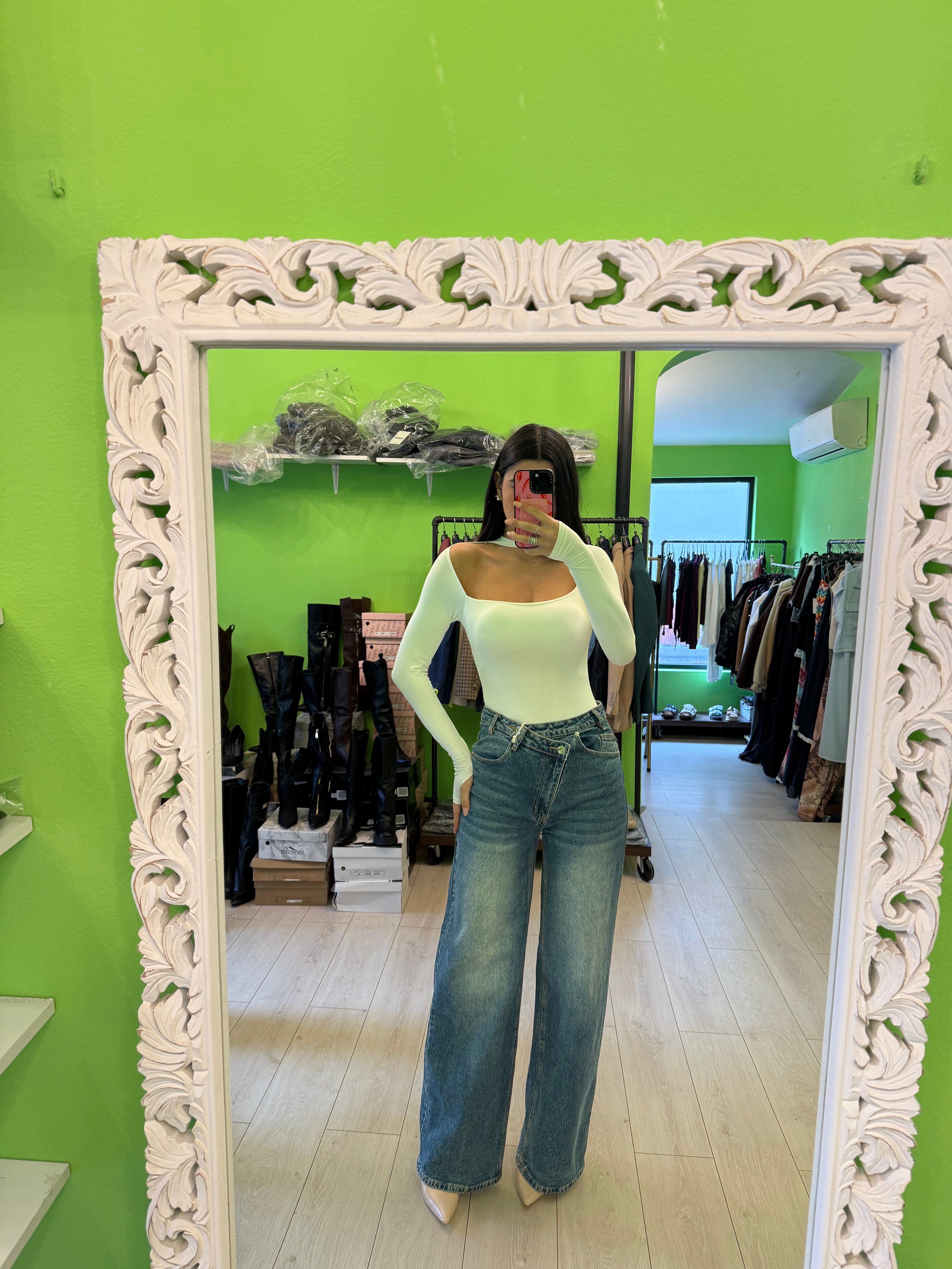 Jeans lungo “portafoglio”