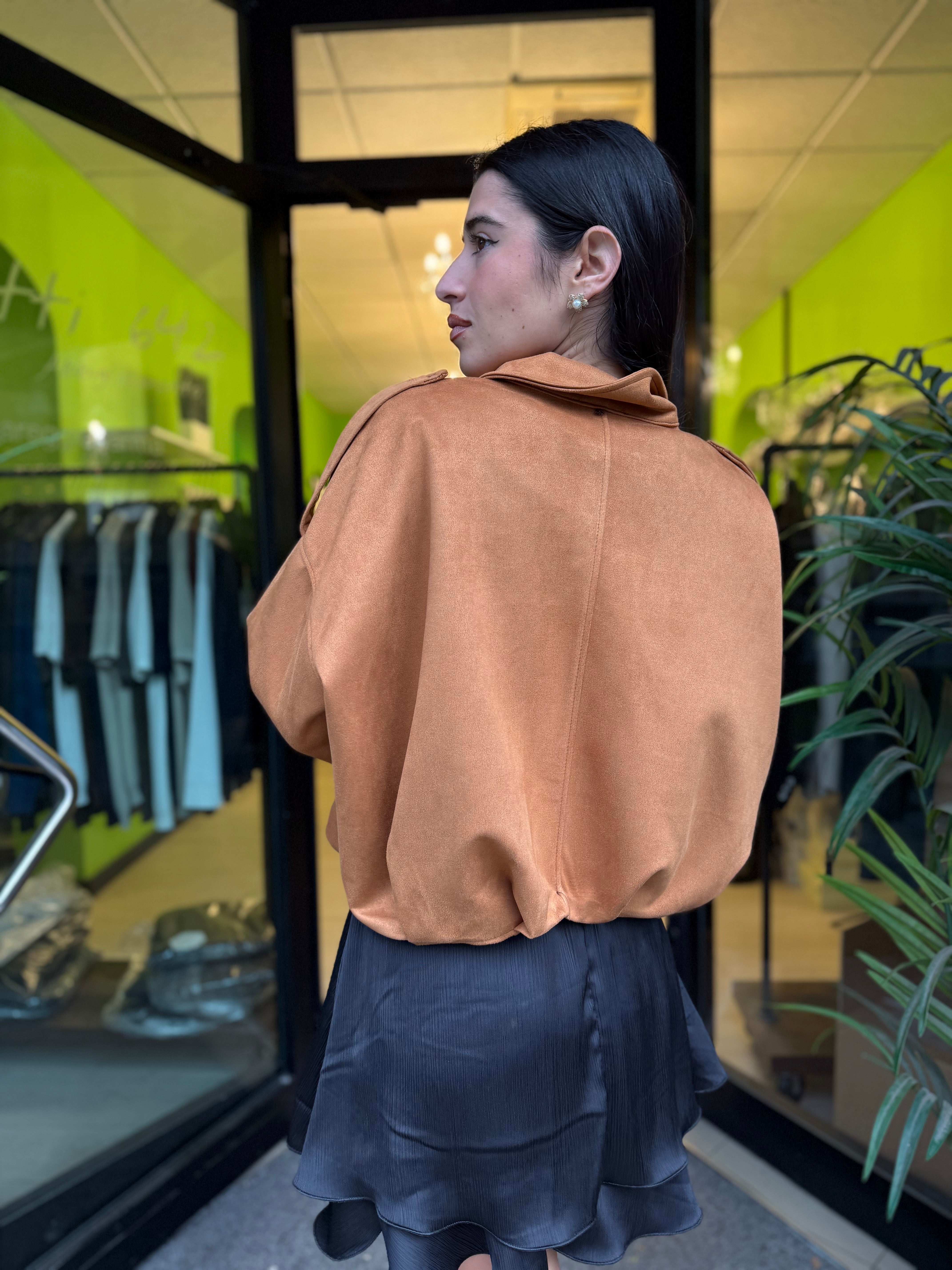 Bomber scamosciato “elegant”
