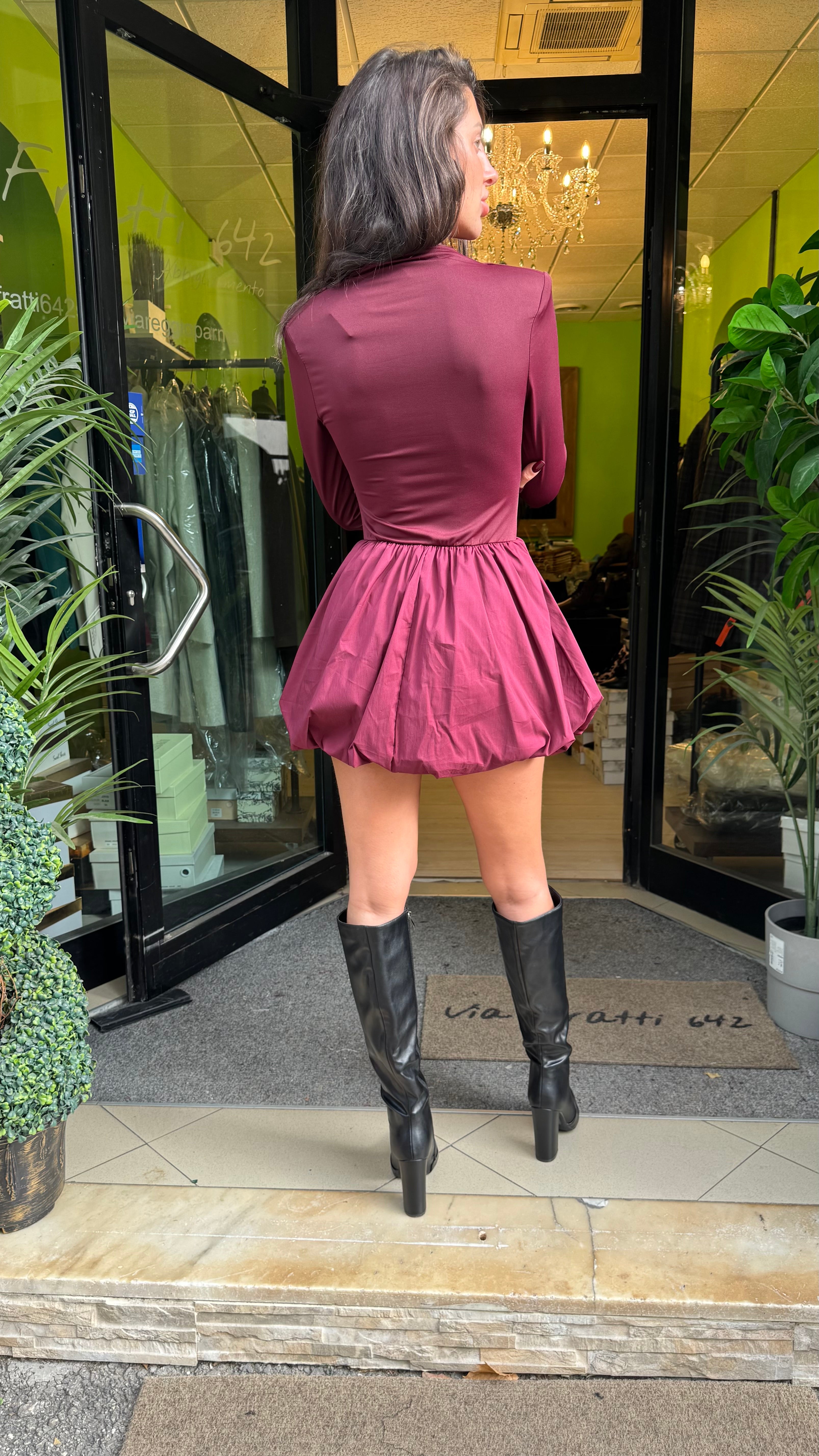 Abito gonna “palloncino” 3 colori disponibili