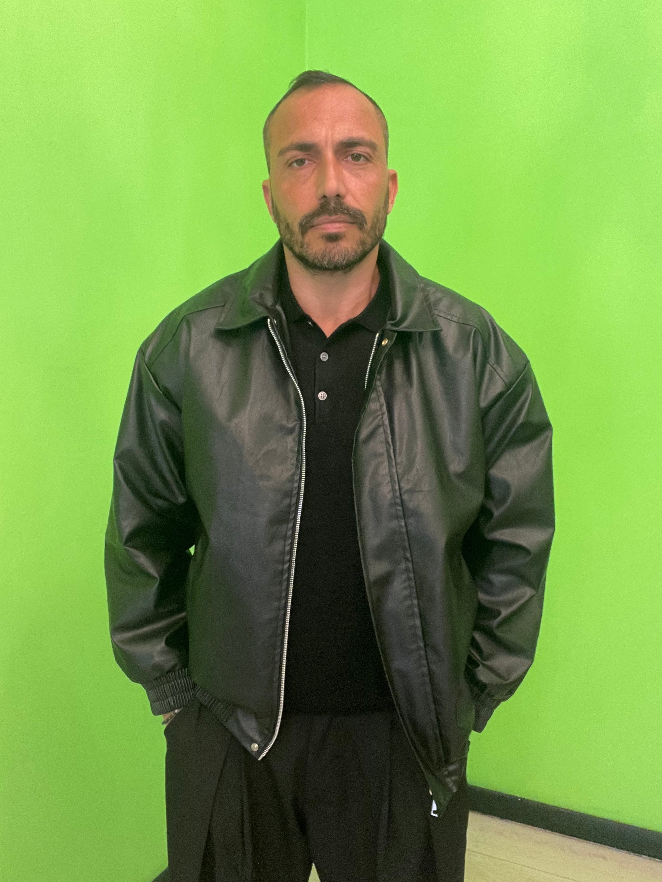 Bomber ecopelle con pelo dentro