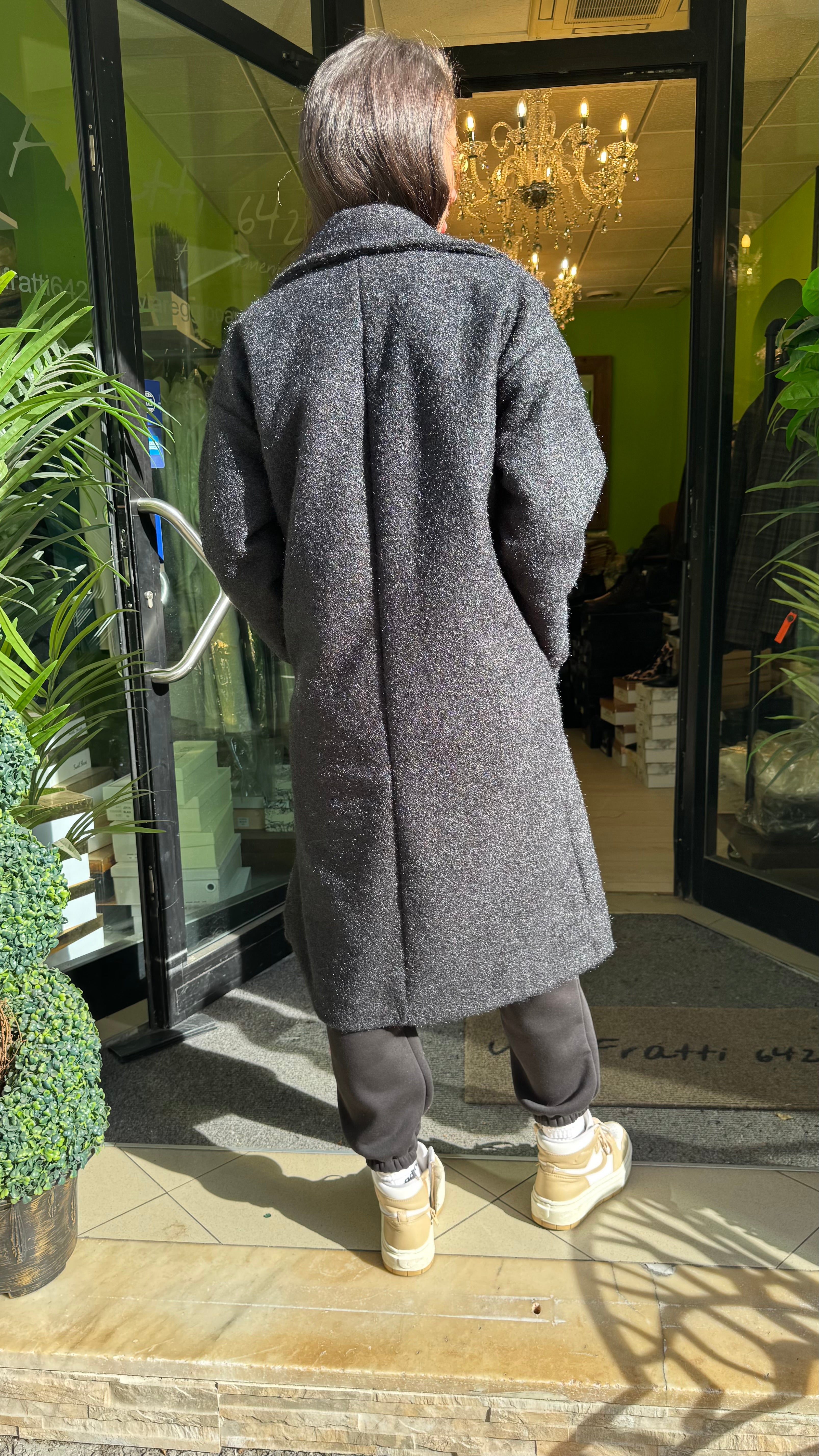 Cappotto in lana cotta nero