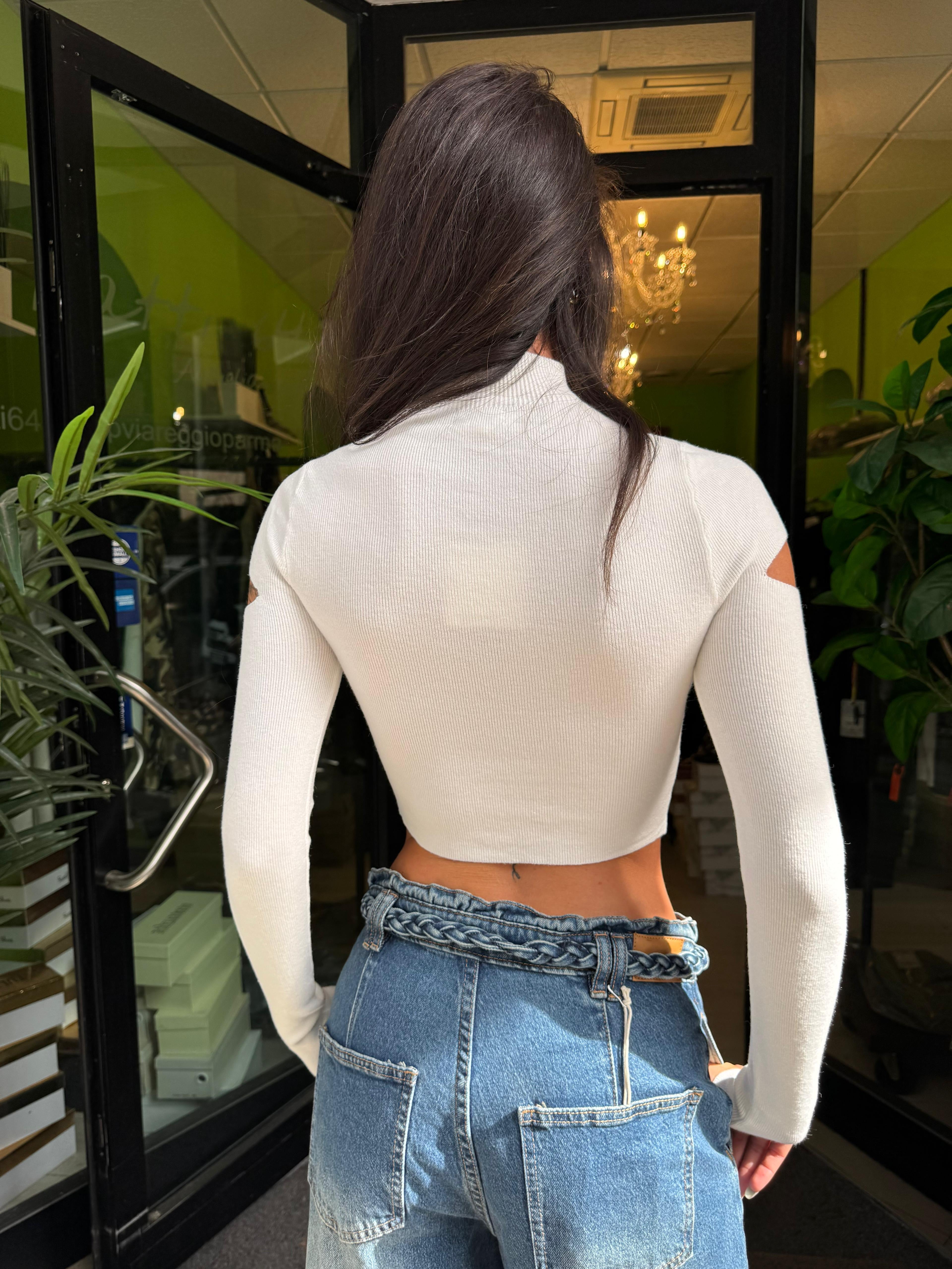 Pull apertura frontale crop 2 colori