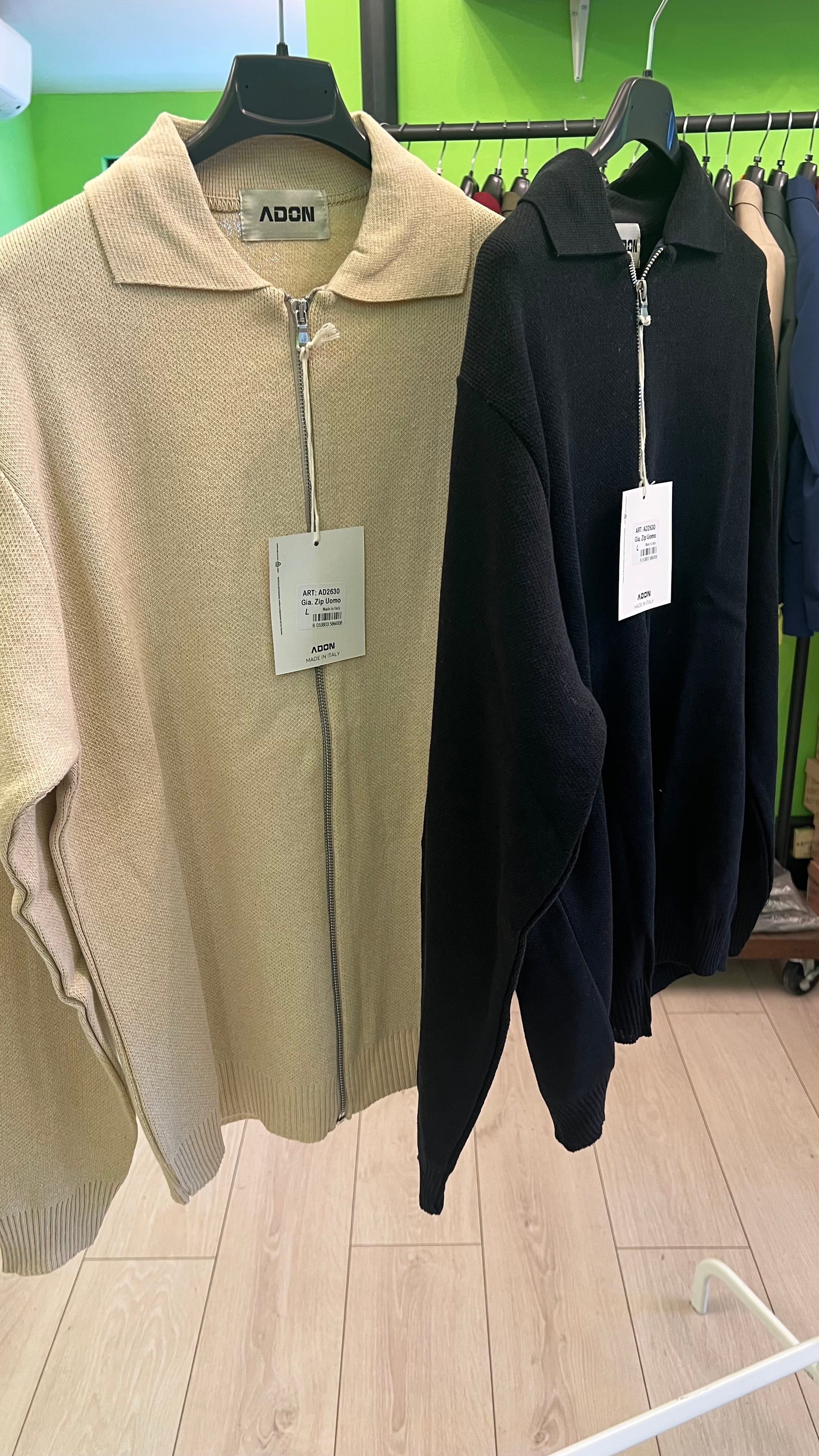 Maglia in filo primaverile con zip