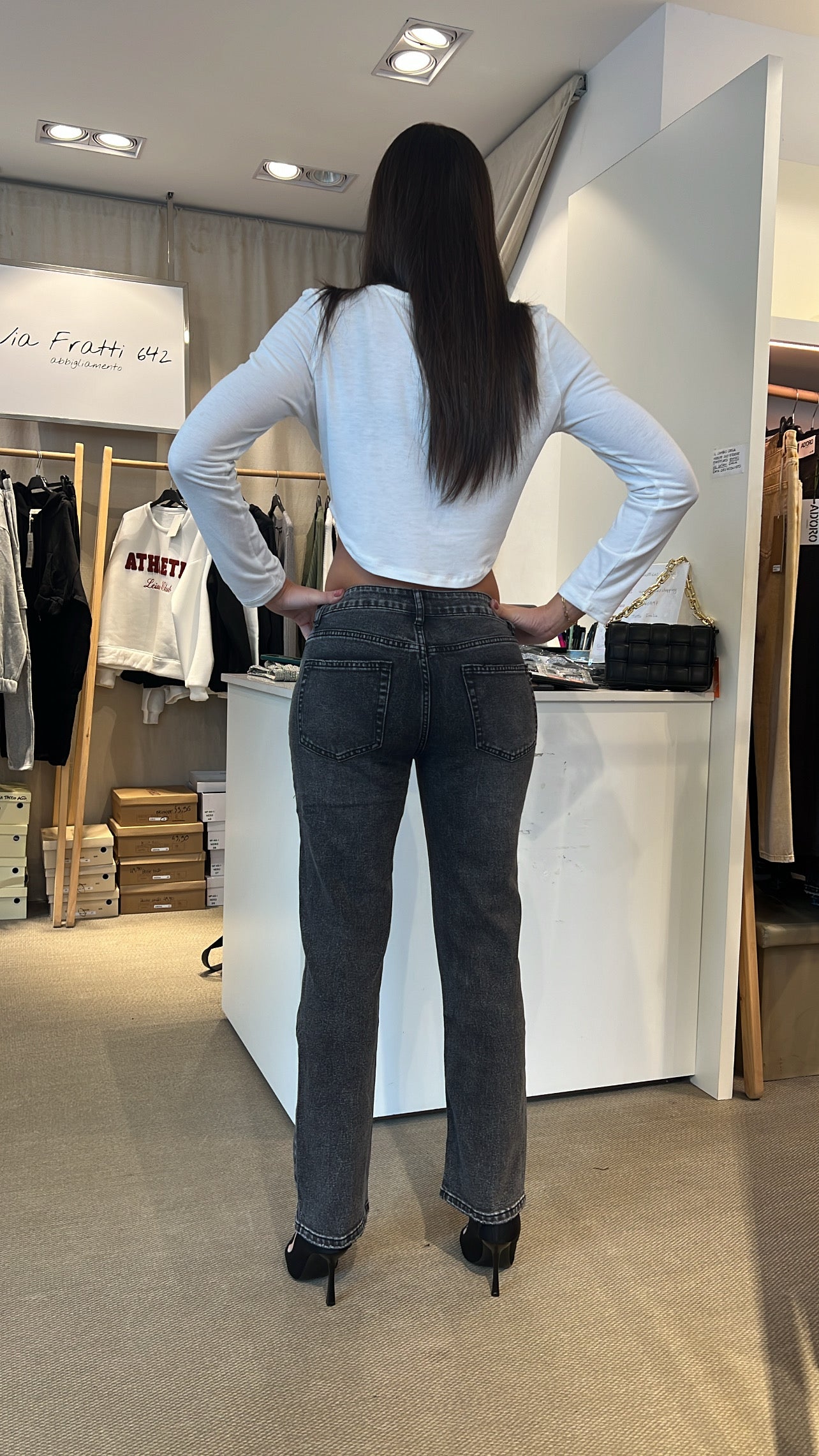 Jeans nero dritto
