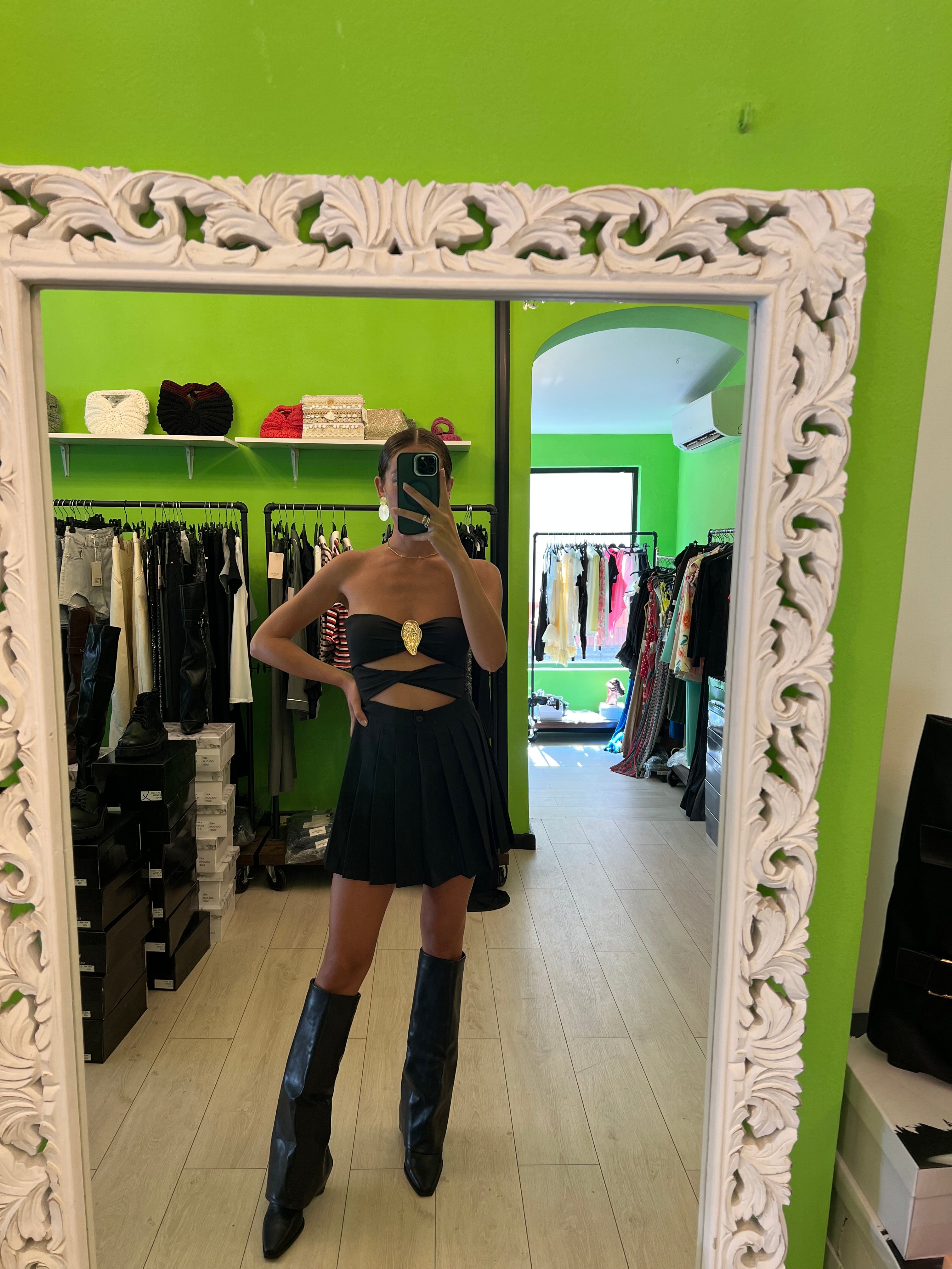 Stivale con risvolto e zip sul retro “Corina”