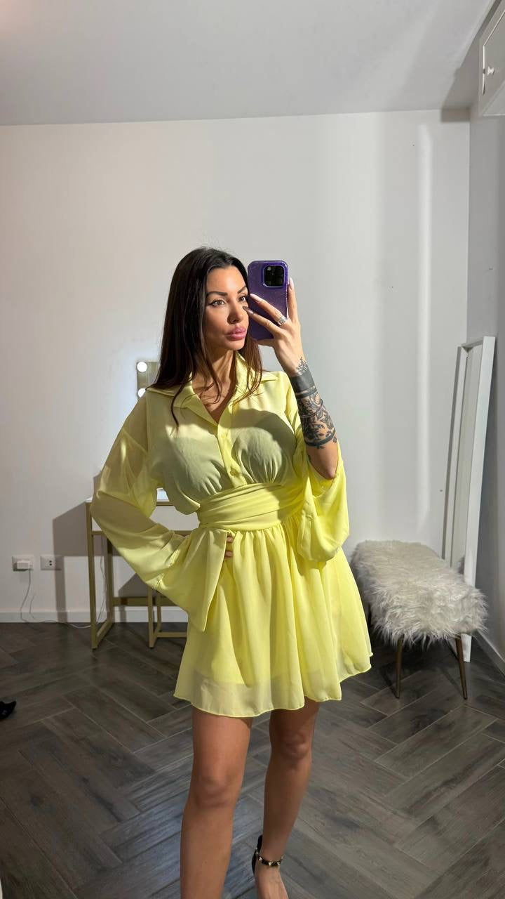 Vestito giallo taglia unica