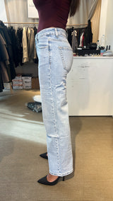 Jeans chiaro cascata di strass