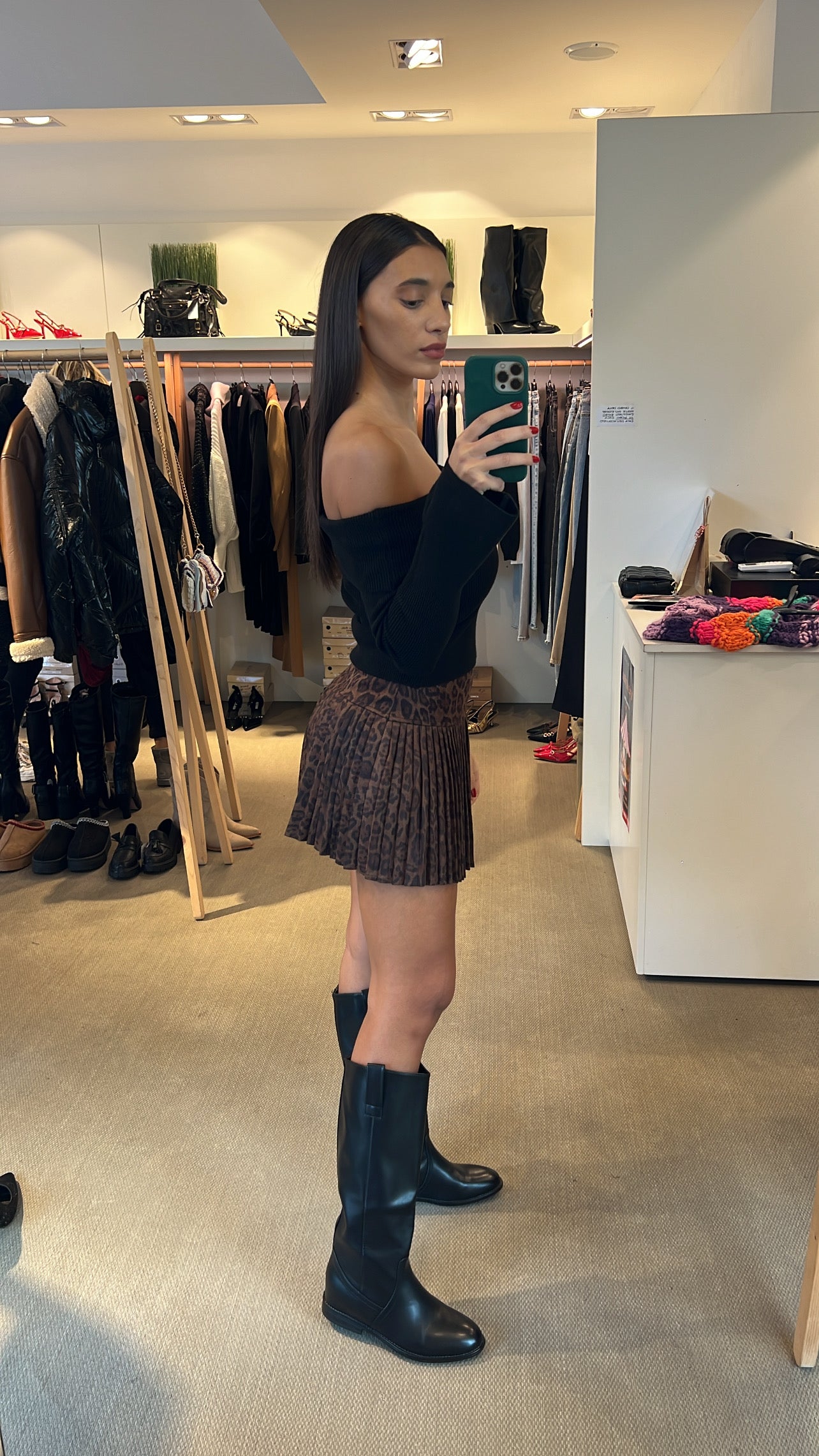 Gonna maculata top quality con short sotto