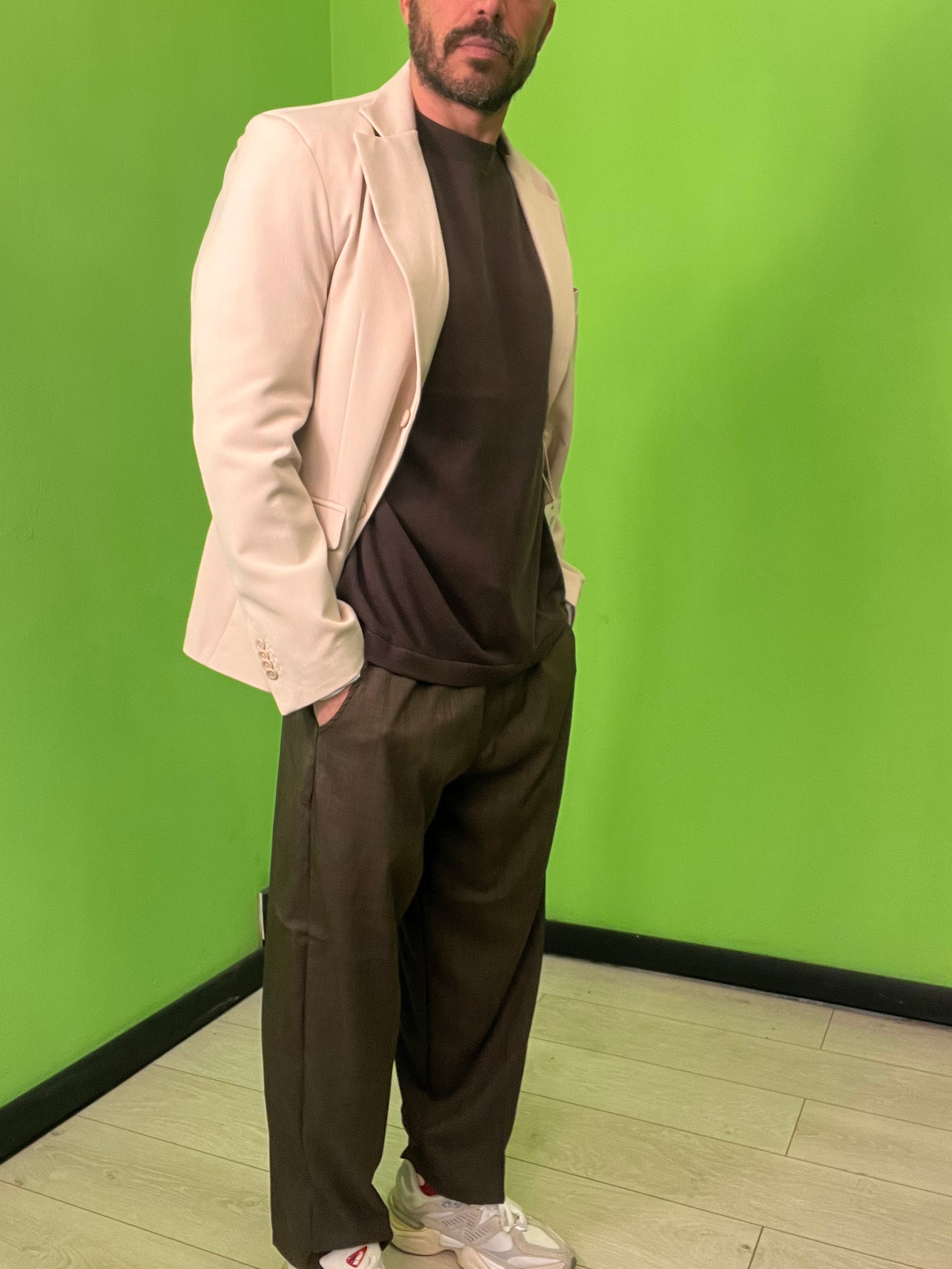 Blazer panna monopetto