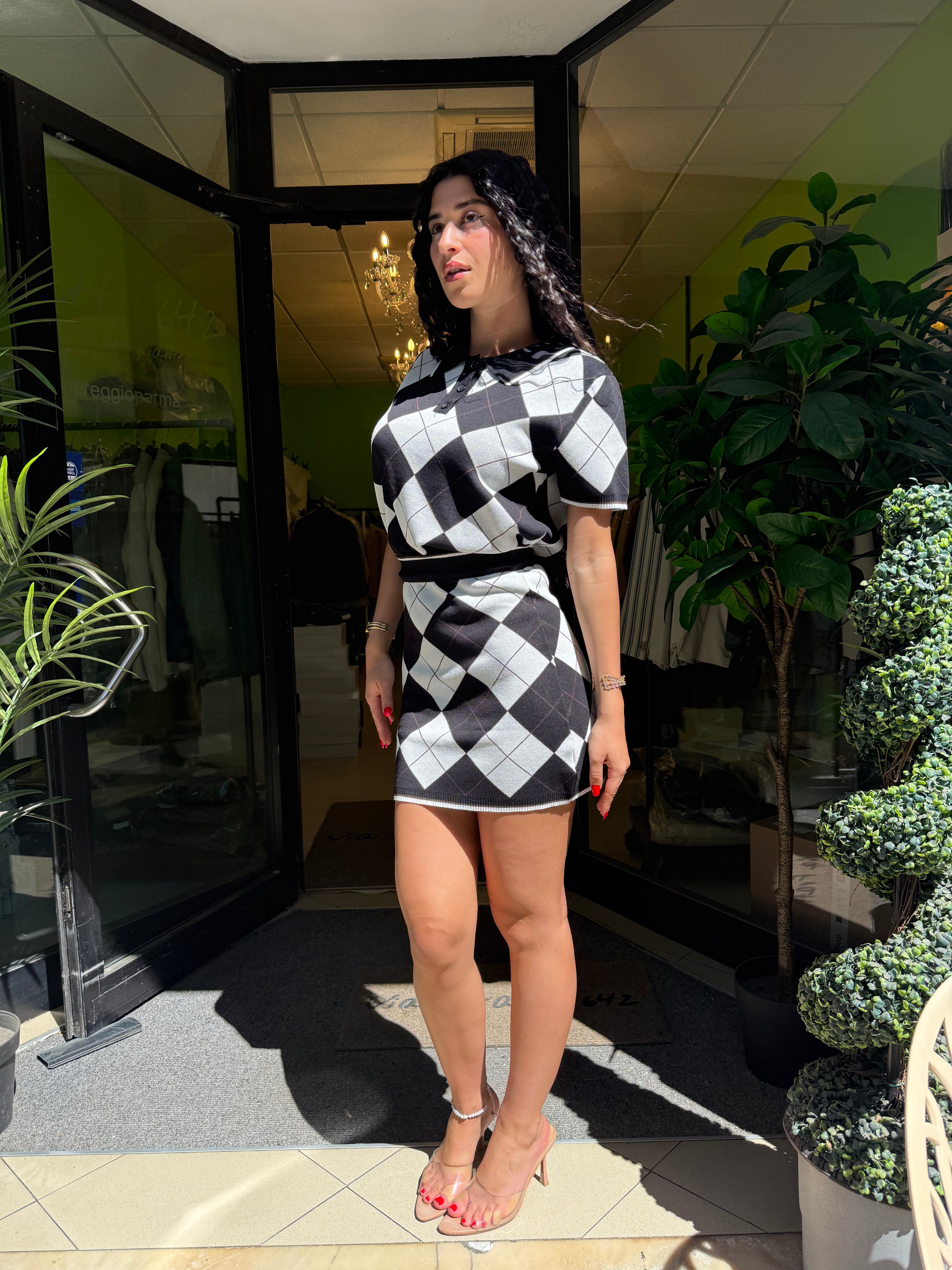 Coordinato in filo “Rombi”