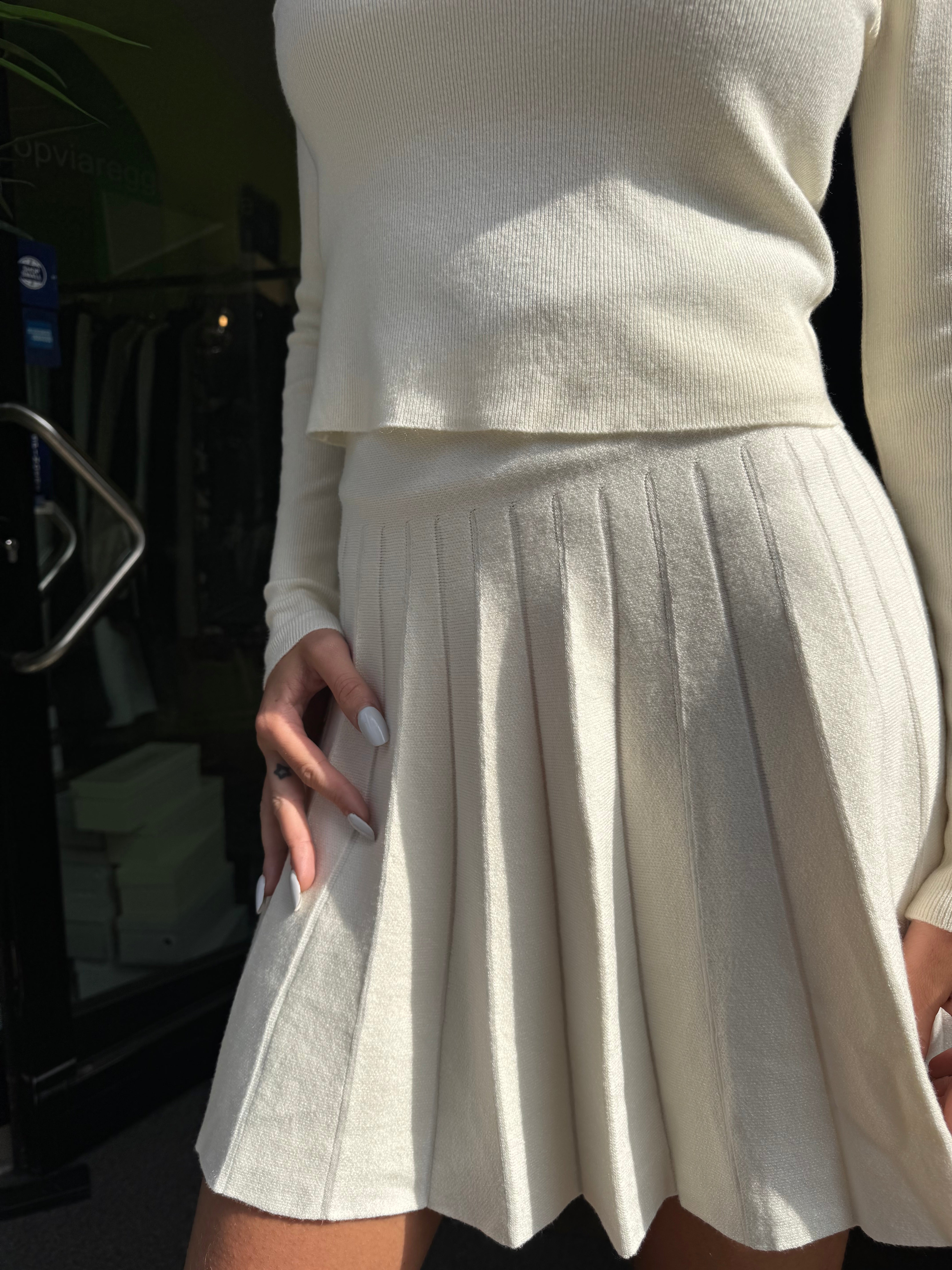 Coordinato in maglia gonna più pull 3 colori disponibili