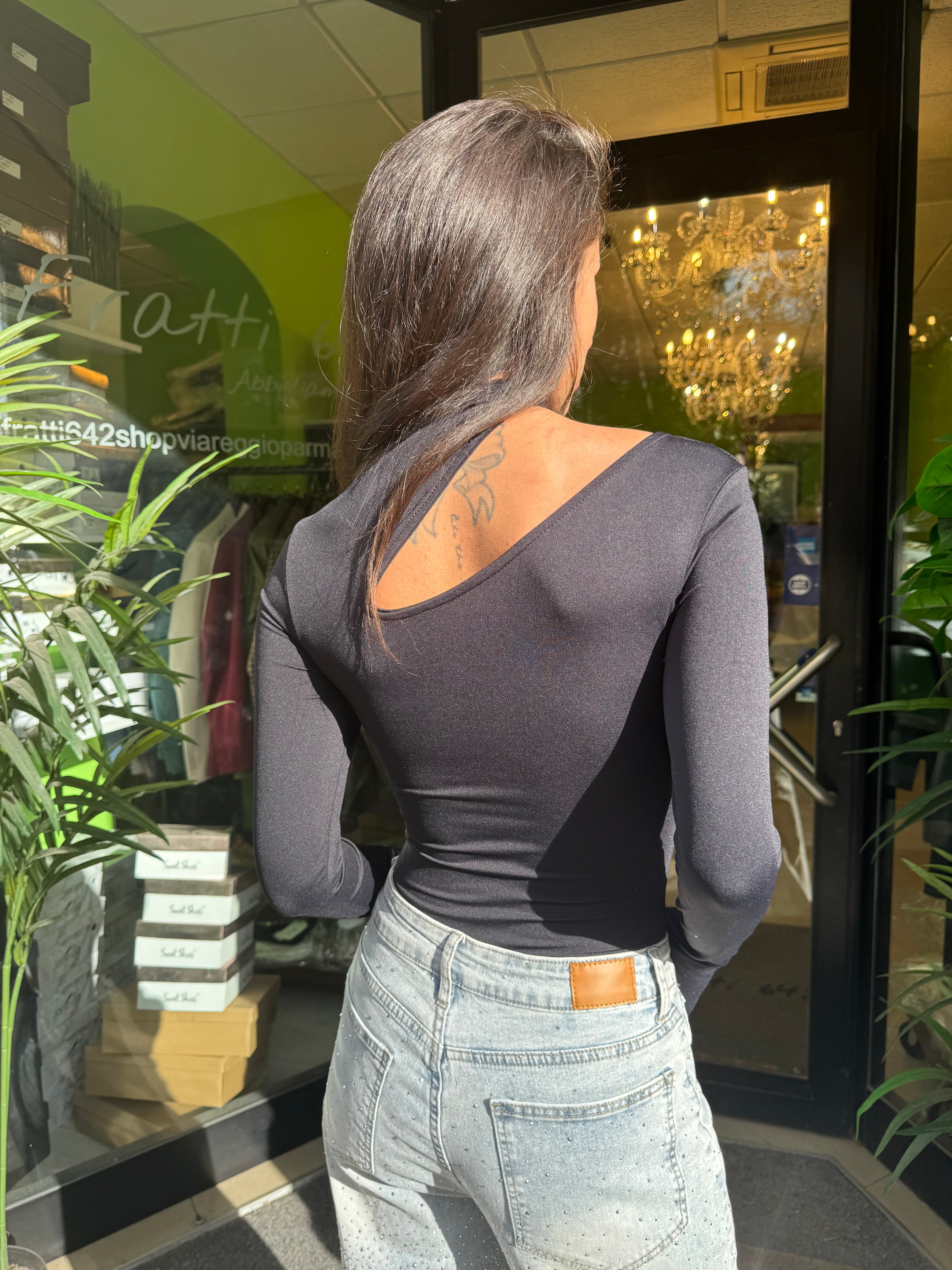 Body con apertura al collo 2 colori