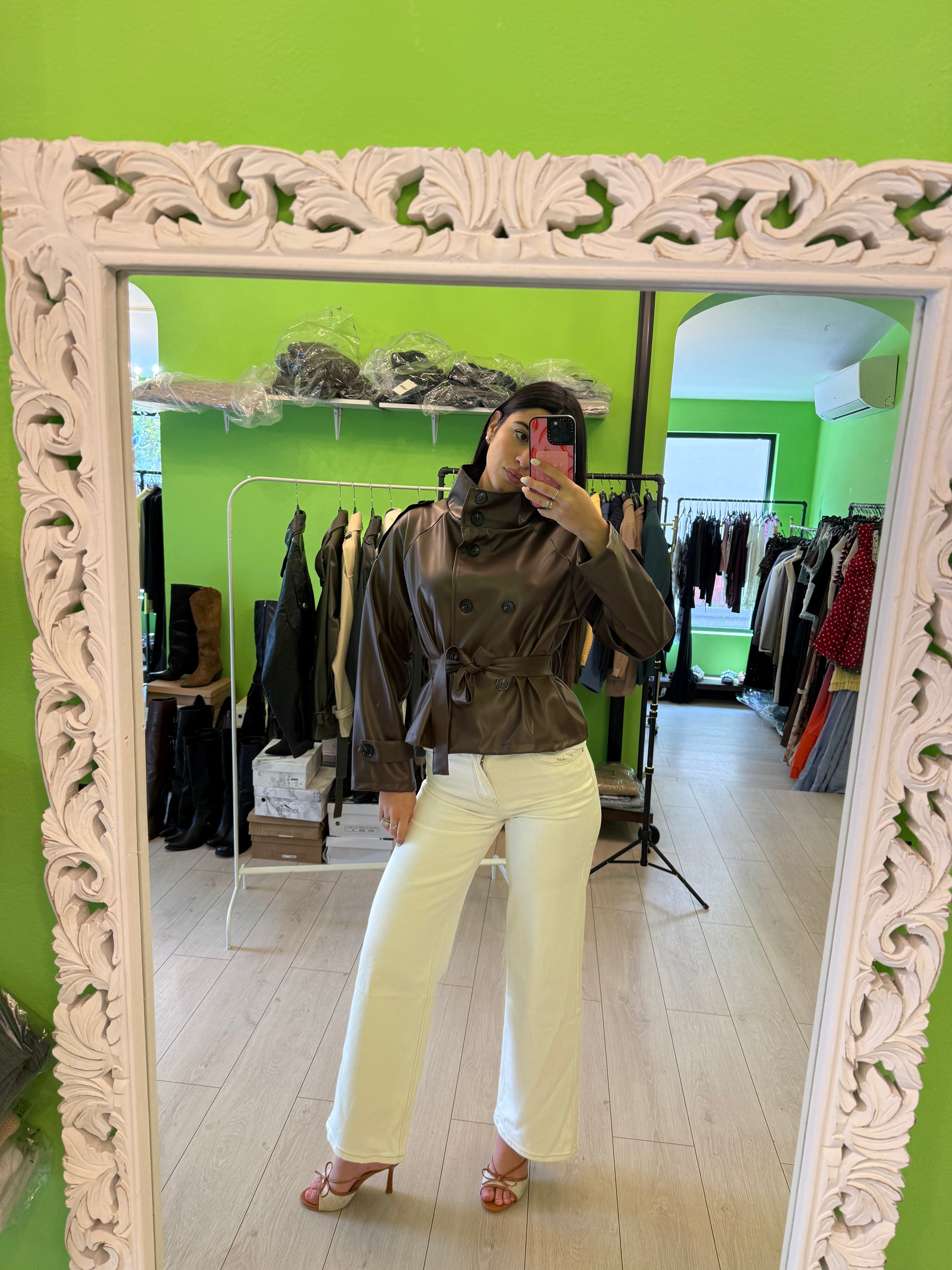 Jeans panna scampanato