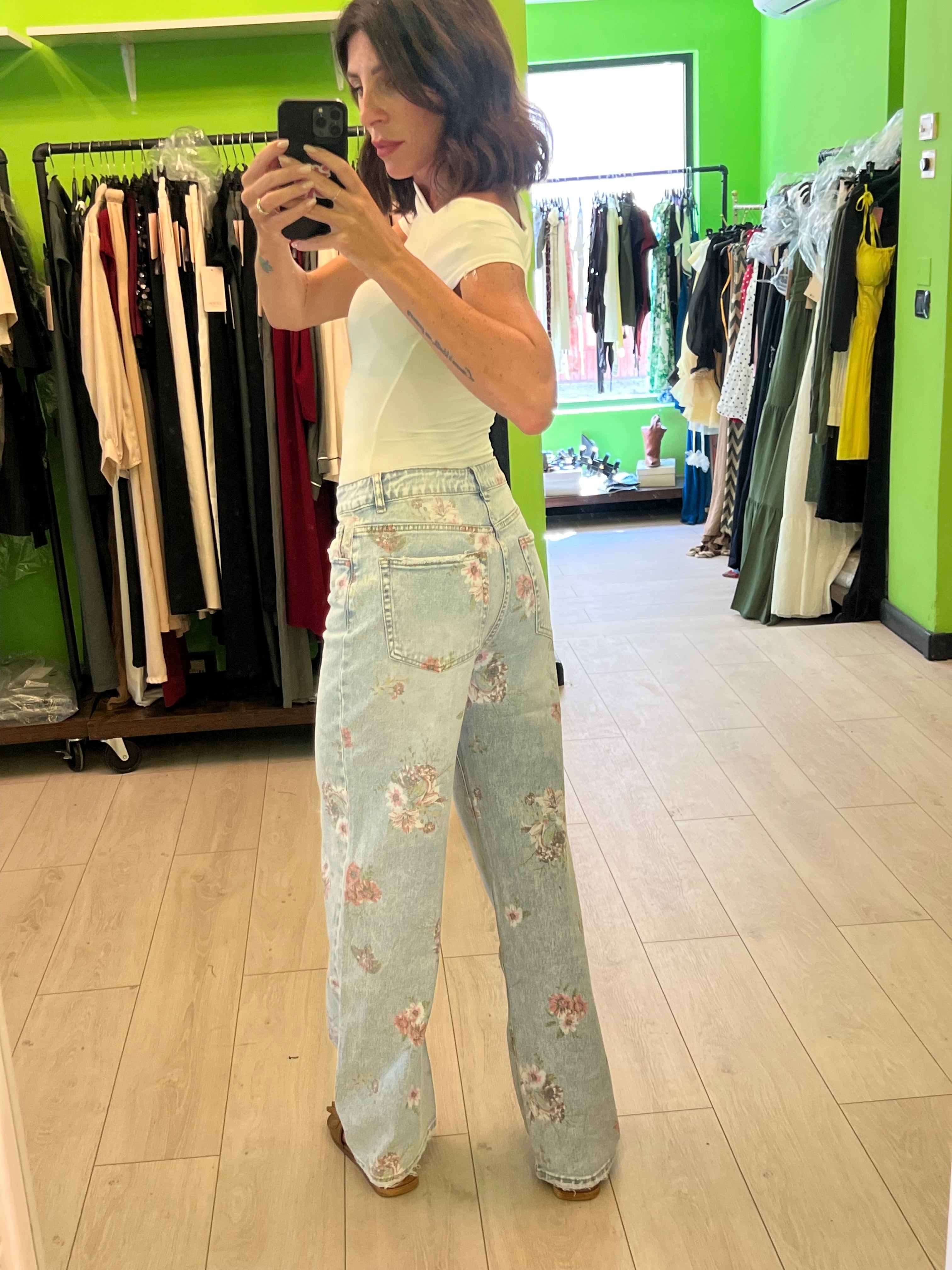 Jeans “fiori”
