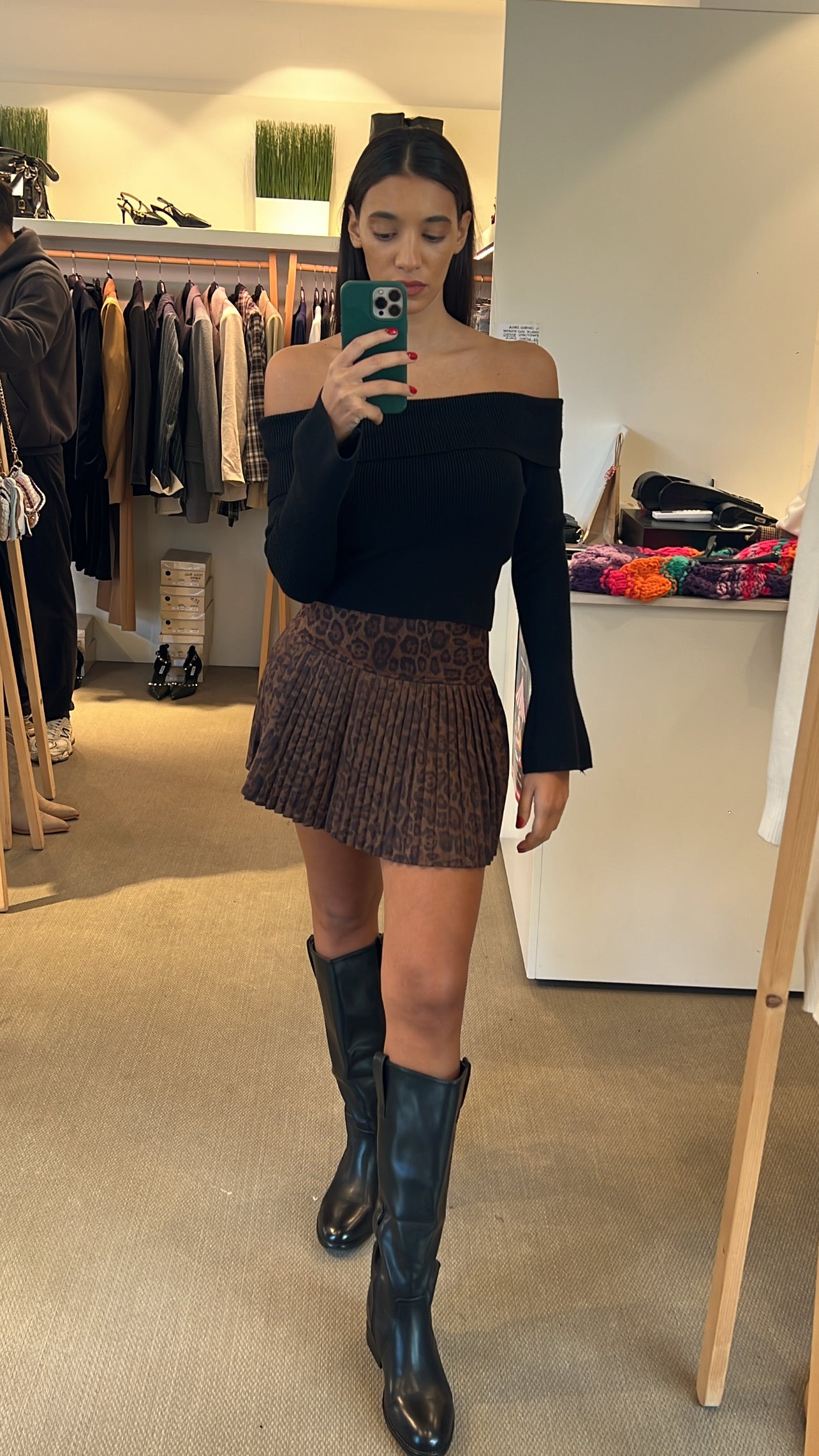 Gonna maculata top quality con short sotto