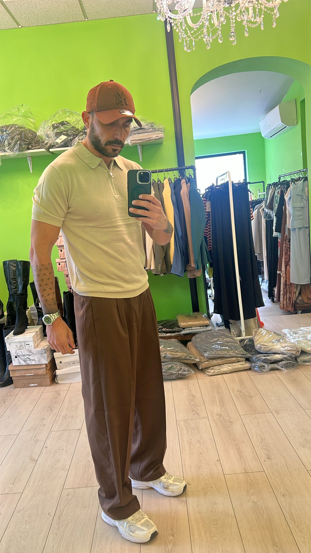 Polo in filo con zip