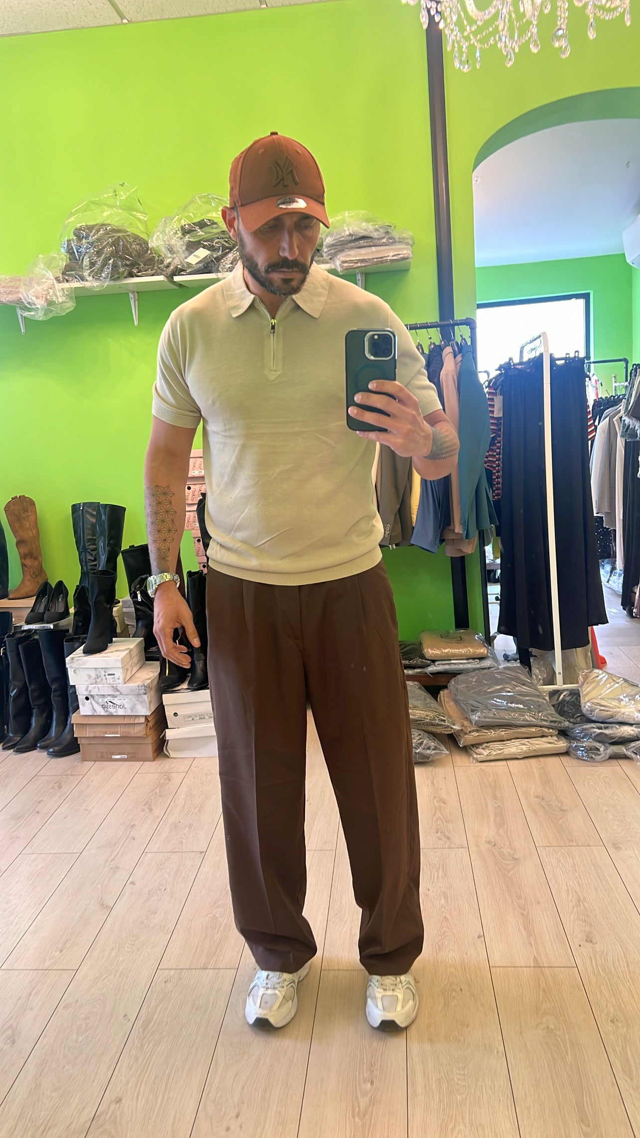 Polo in filo con zip