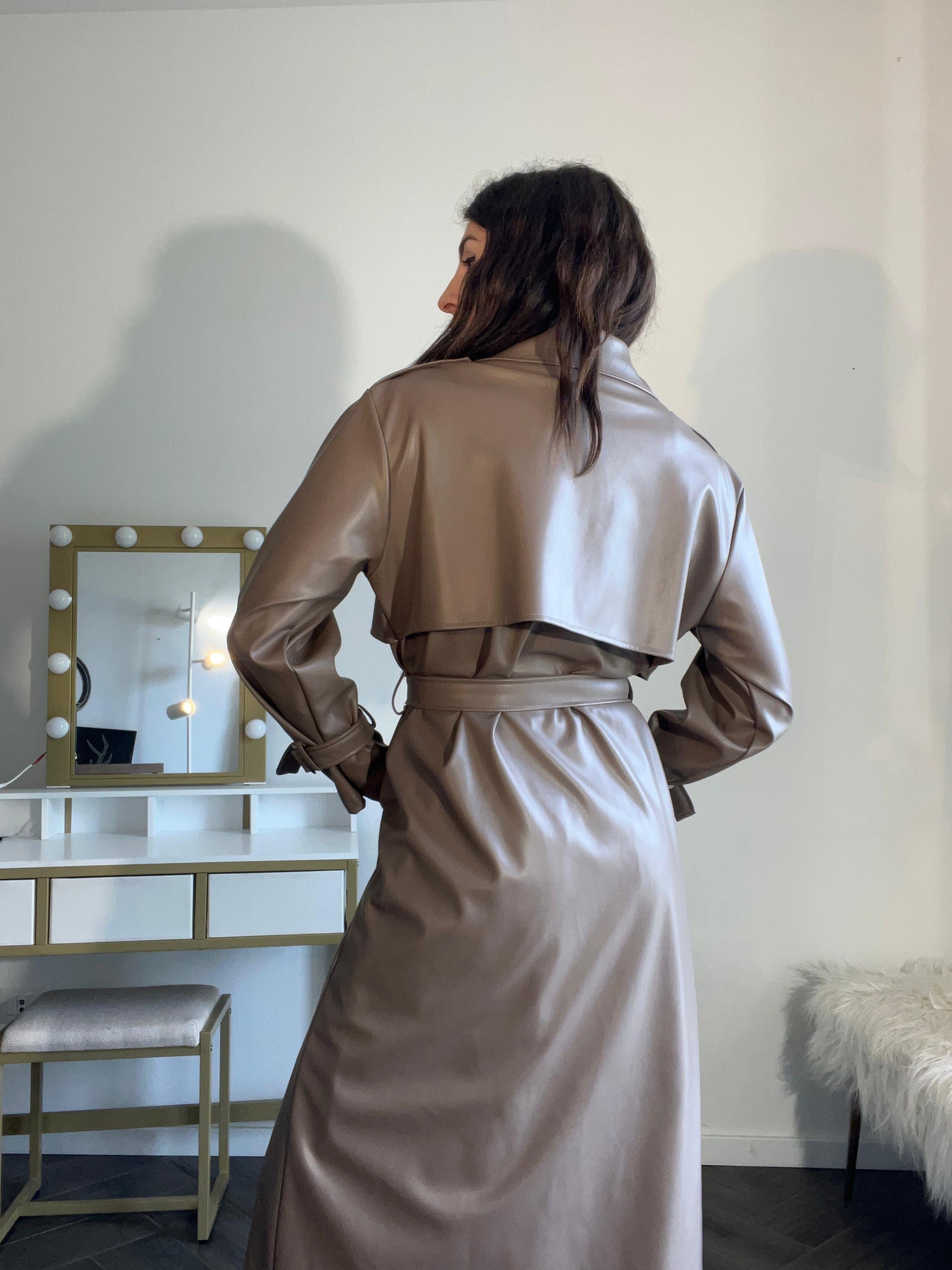 Trench ecopelle fango