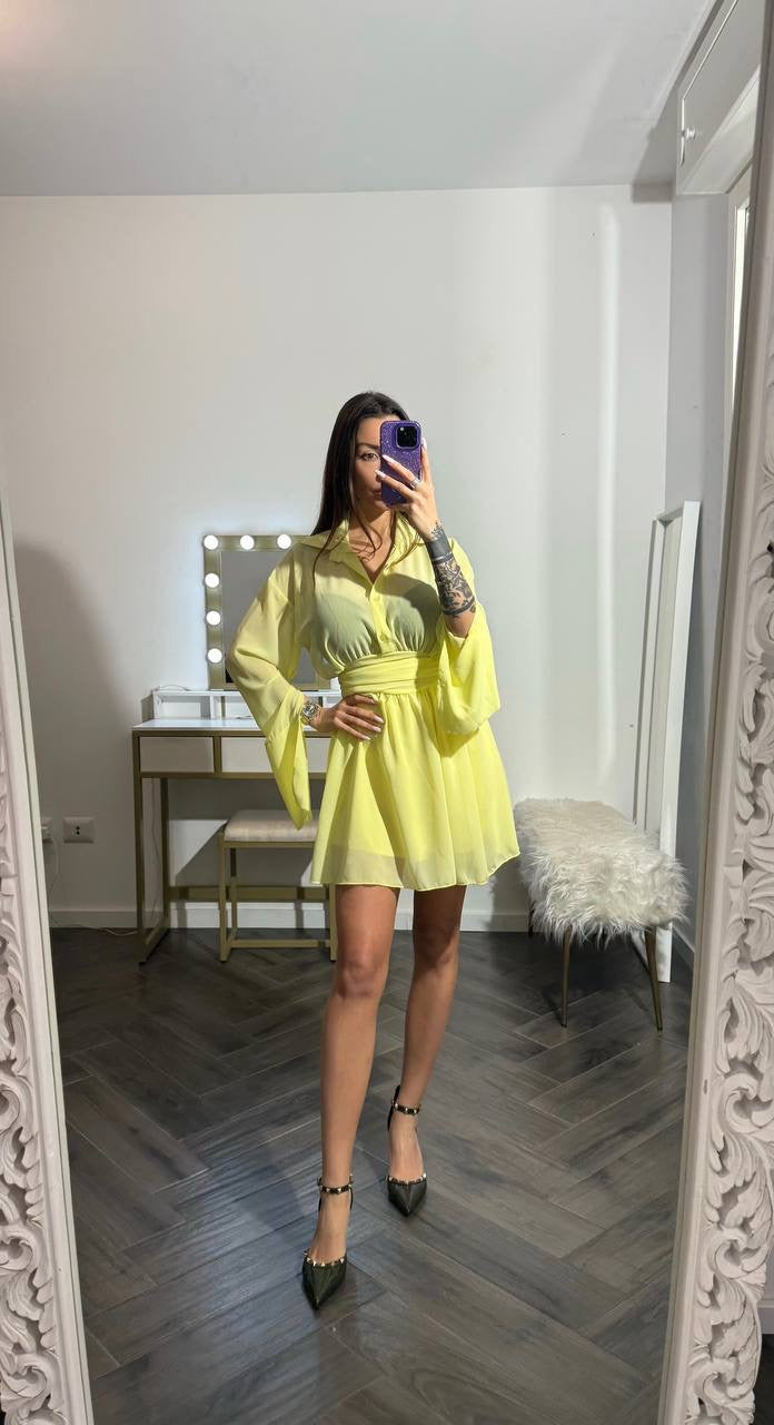 Vestito giallo taglia unica