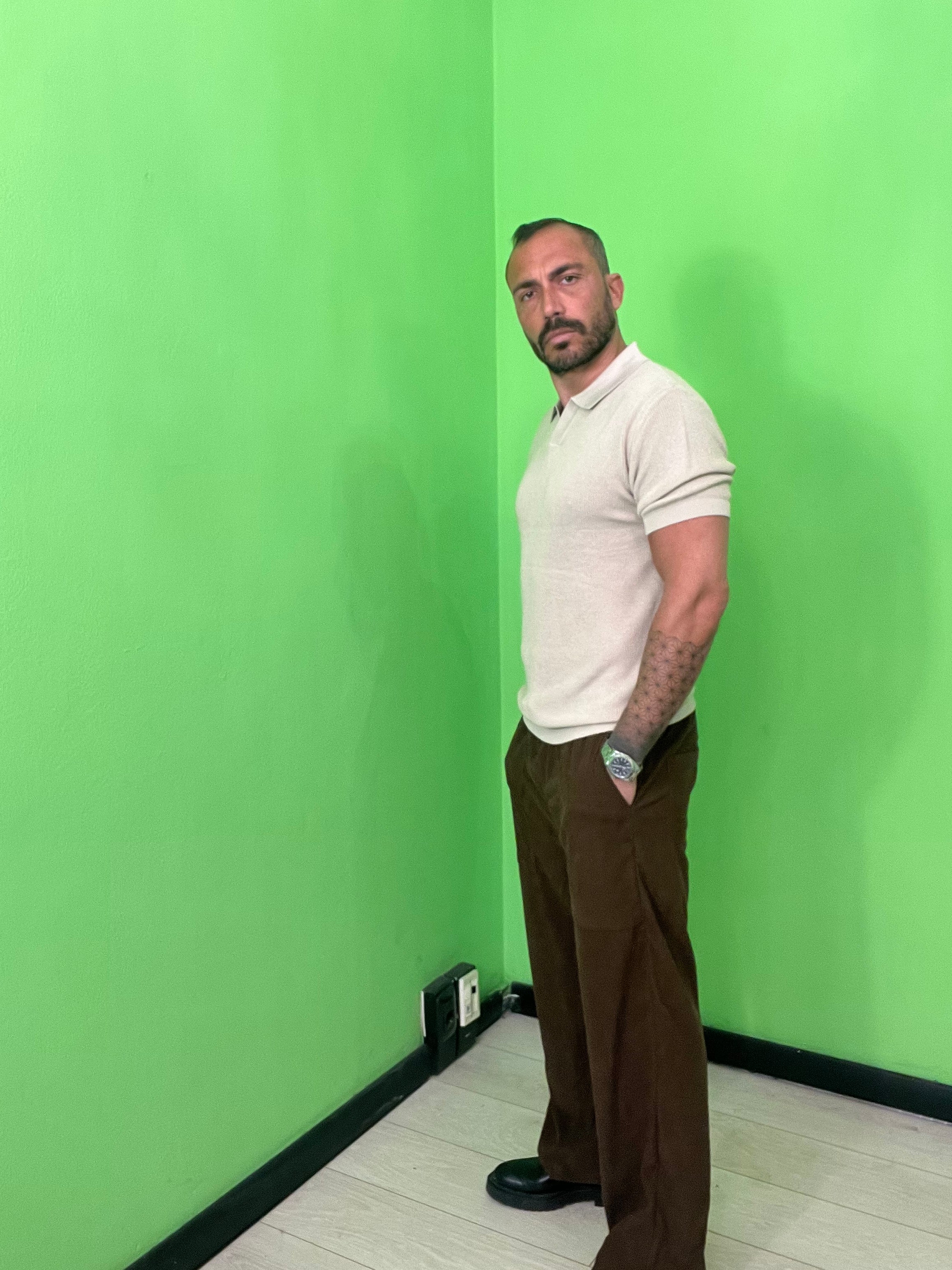 Pantalaccio largo a costine marrone